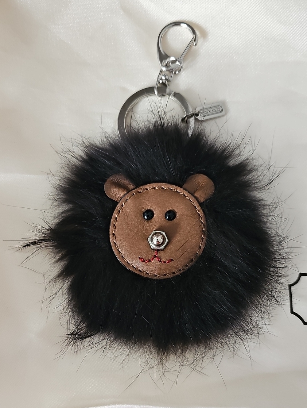 Coach Mink Fur Bear Keychain